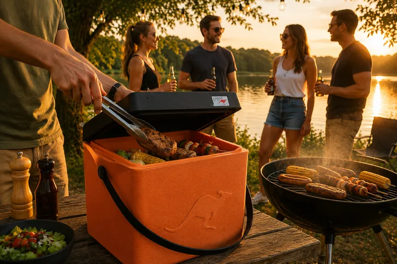 KÄNGABOX beim Grillen