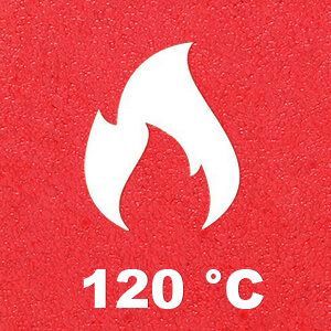 Resistente al calore fino a +120 °C